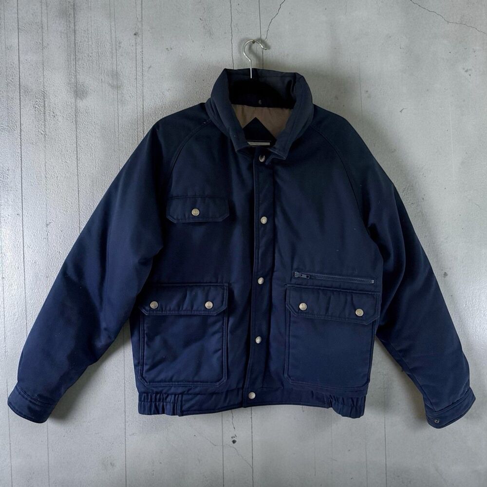 Vtg Fieldmaster Goose Down Puffer Jacket Mens M Blue Utility Gorpcore Outdoors